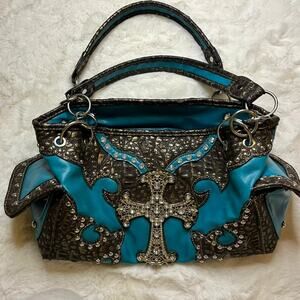 Rustic Coutures Blue Crossbody Purse